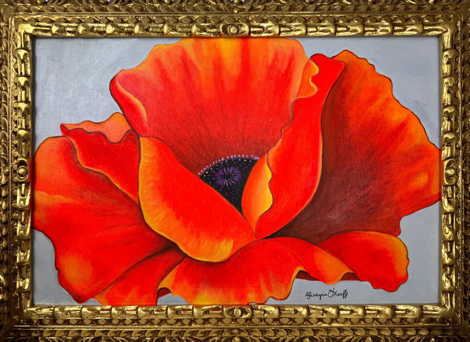 Georgia O'Keeffe (Oil on canvas painting) Style of (1 of 4)