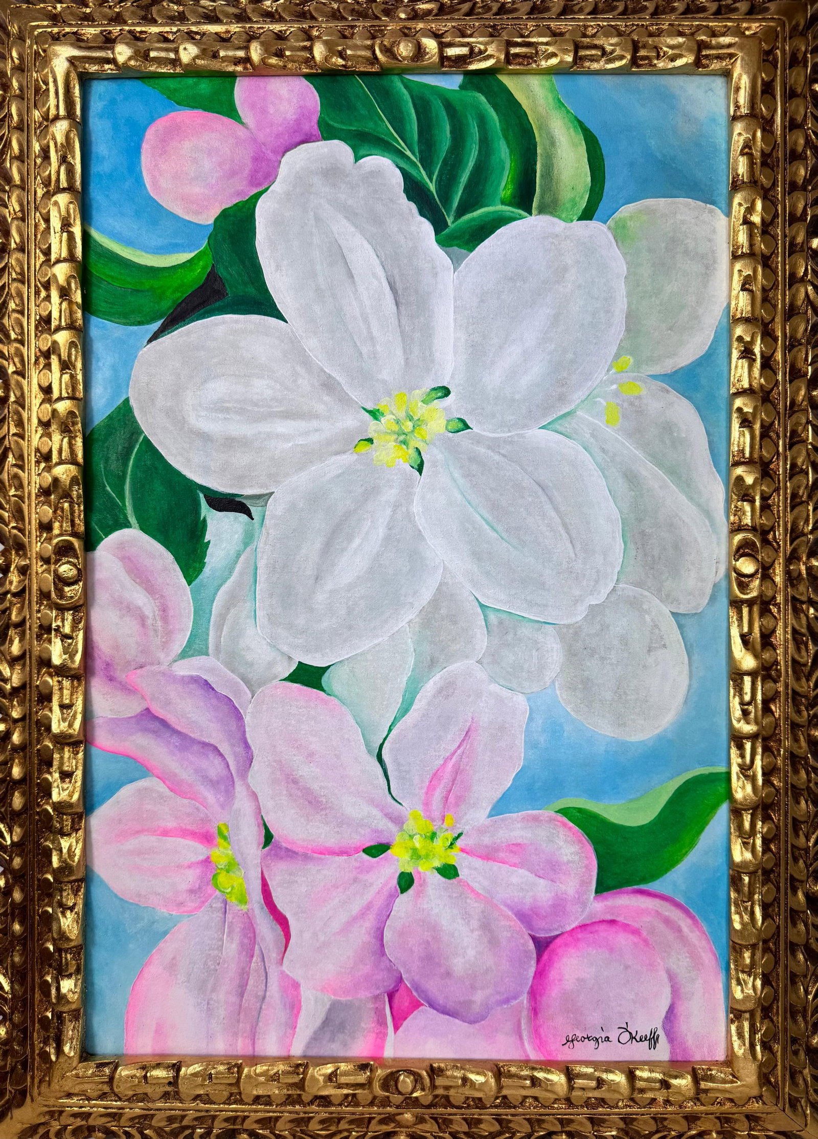 Georgia O'Keeffe (Oil on canvas painting) Style of (1 of 4)