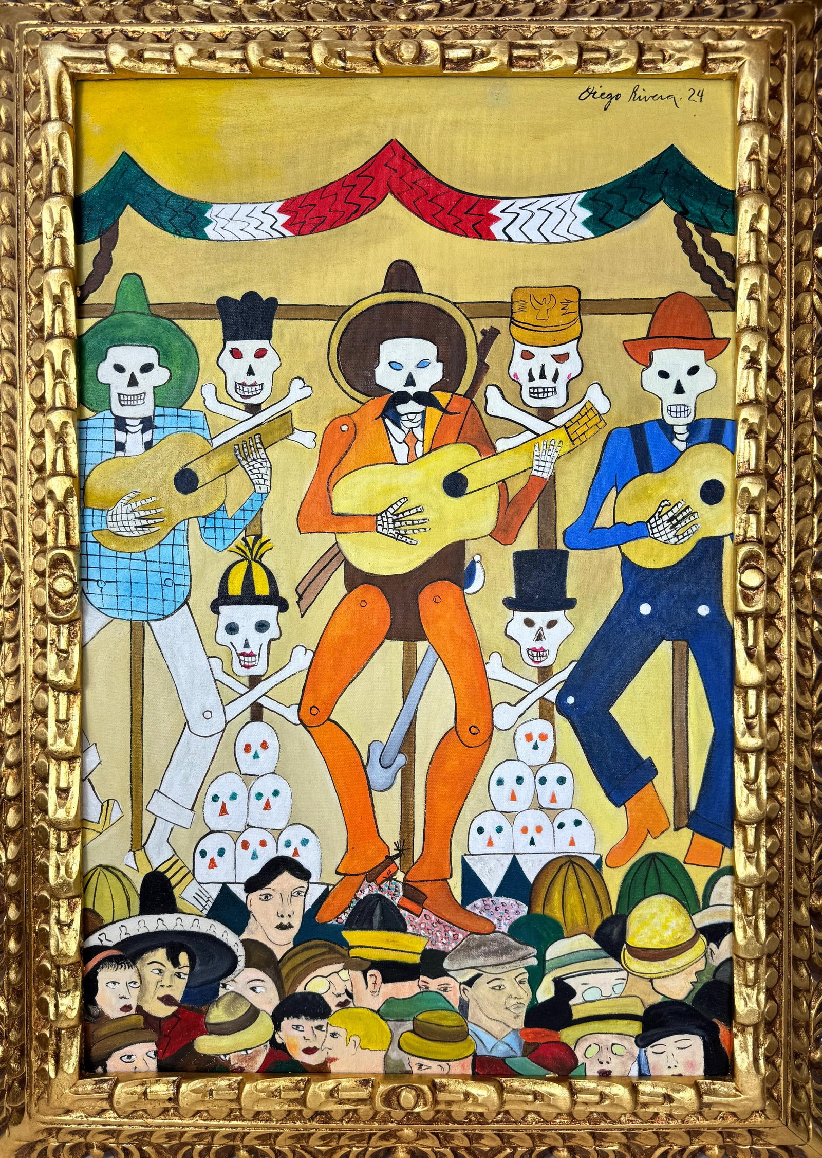 Diego Rivera (Oil on canvas painting) Style of (1 of 4)