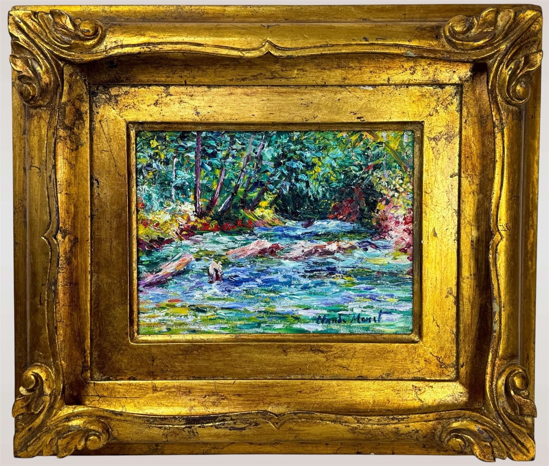 Claude Monet French (Oil on canvas painting) Style of (1 of 4)