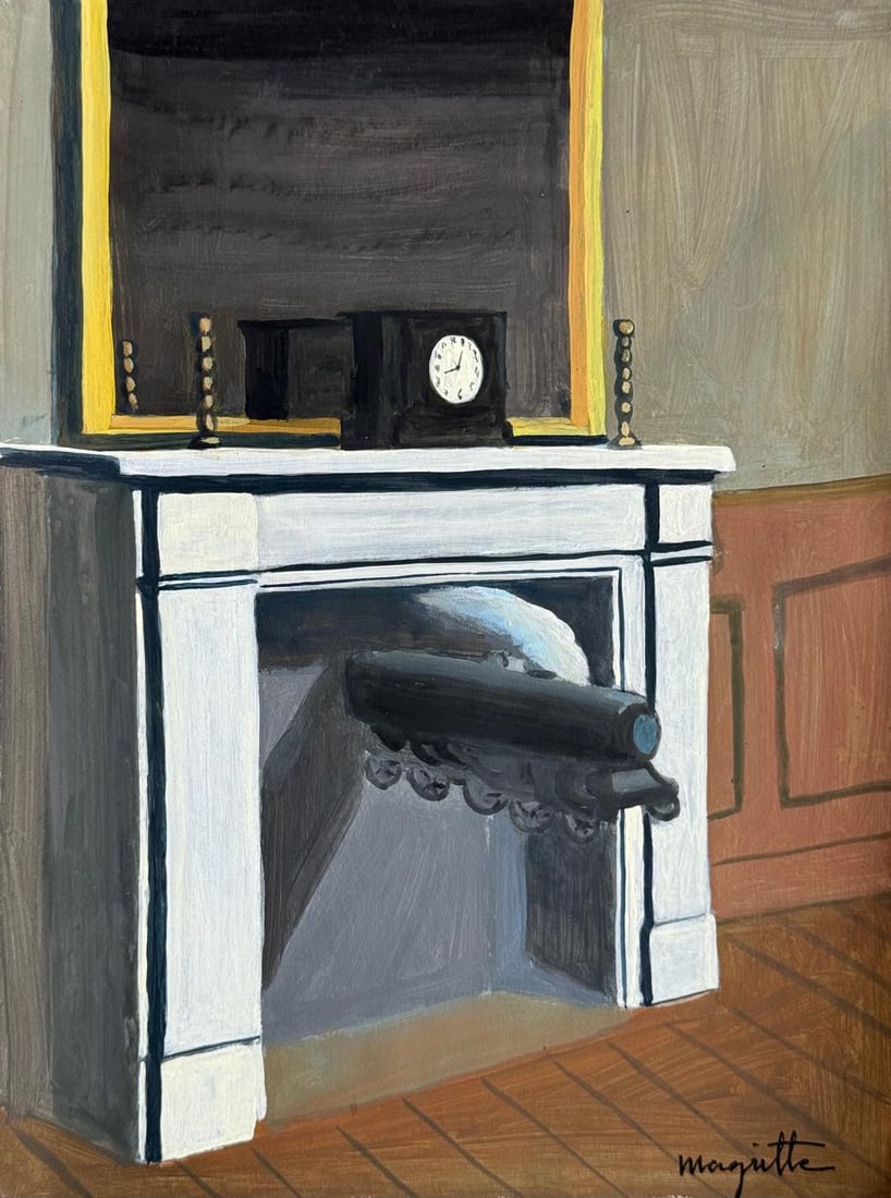 Rene Magritte (Drawing on Paper Painting) Style of (1 of 4)