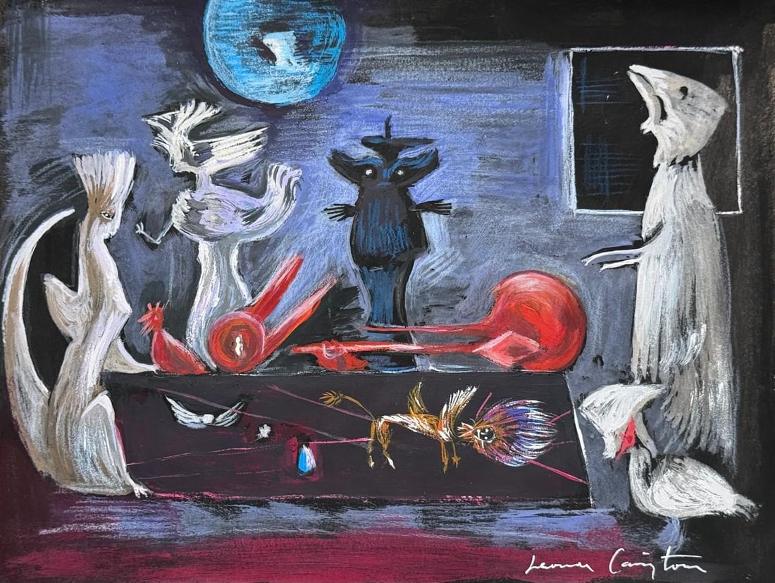 Leonora Carrington (Drawing on Paper Painting) Style of (1 of 4)