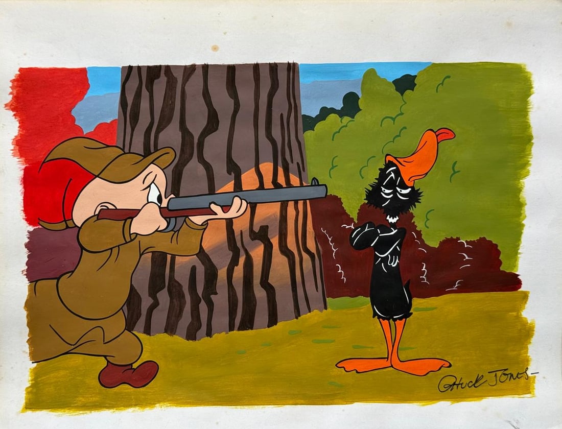 Chuck Jones (Drawing on Paper Painting) Style of (1 of 4)