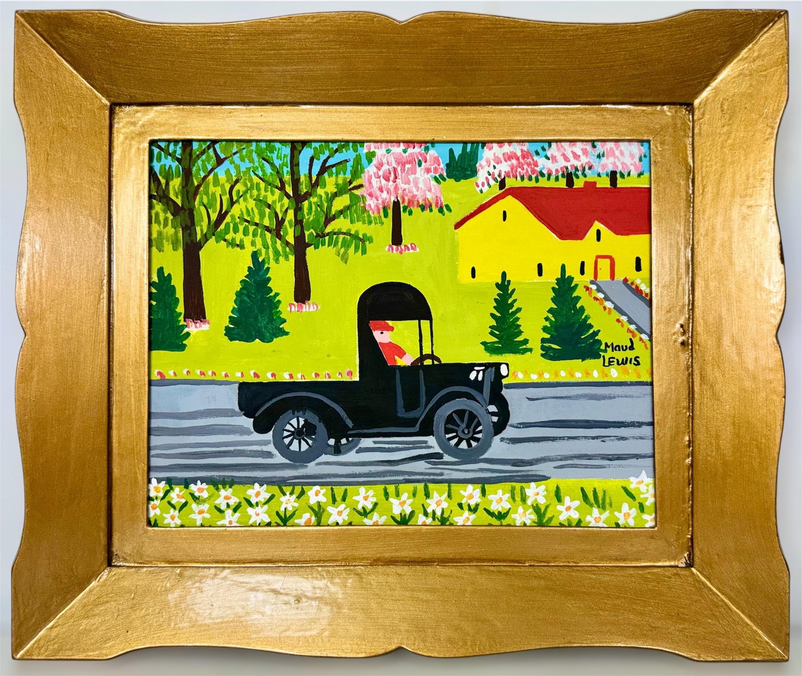 Maud Lewis (Oil on canvas painting) Style of (1 of 4)