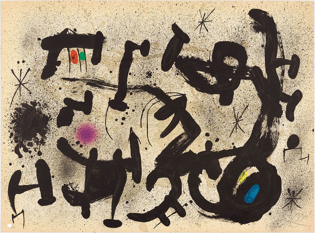 JOAN MIRO - "HOMENATGE A JOAN PRATS" - Signed lithograph (1 of 4)