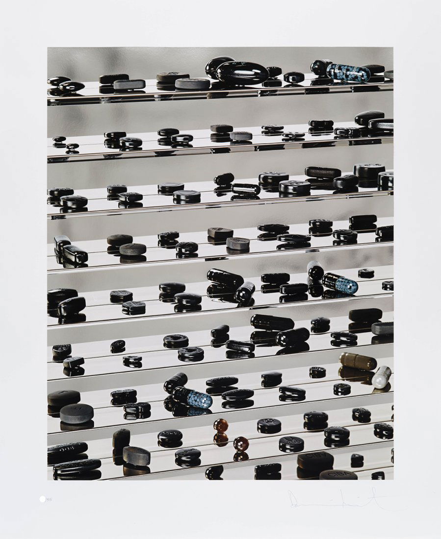 DAMIEN HIRST - "BLACK UTOPIA" - Signed inkjet, glaze and foilblock (1 of 4)