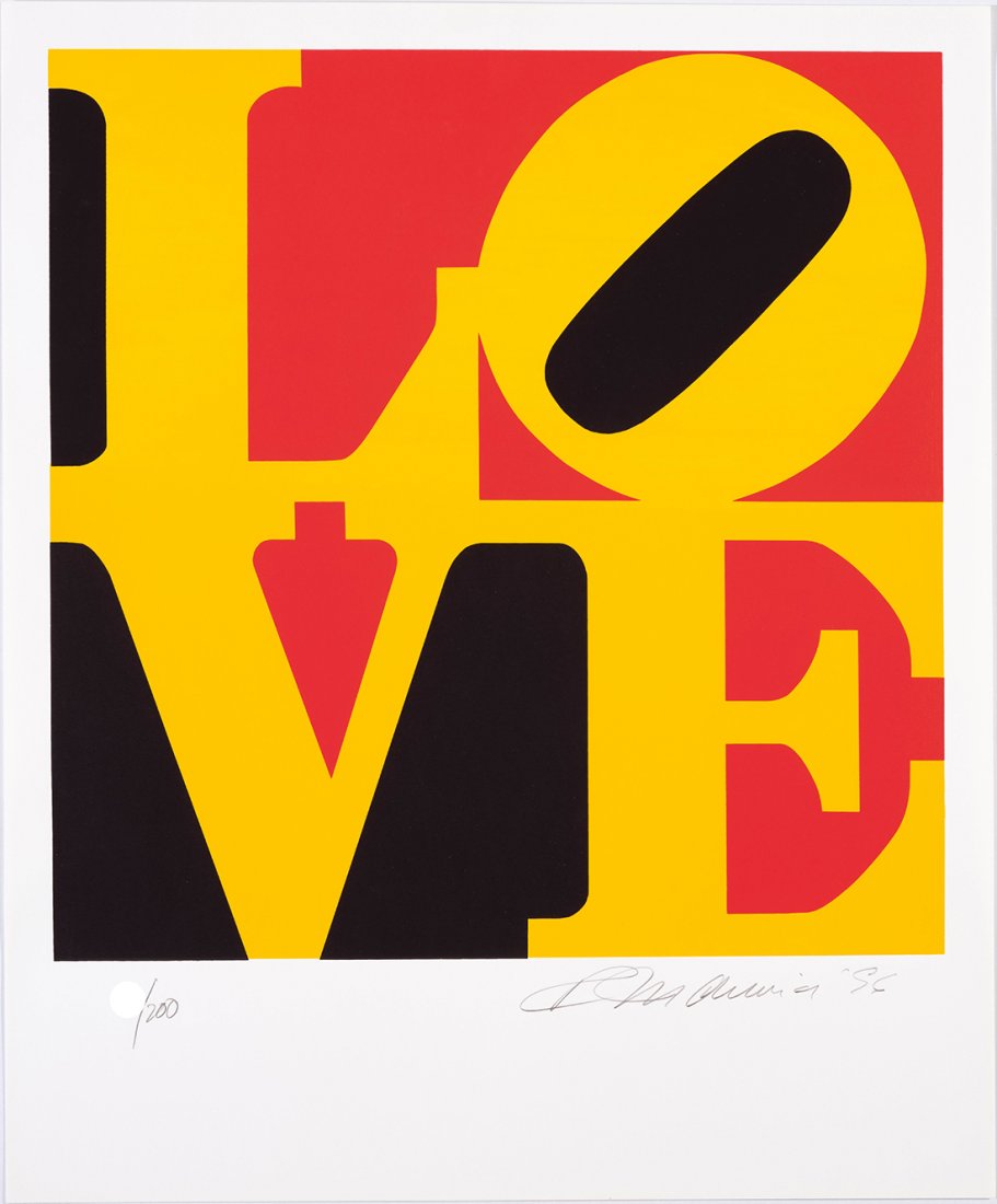 ROBERT INDIANA - "from THE BOOK OF LOVE" - Signed  screenprint (1 of 5)