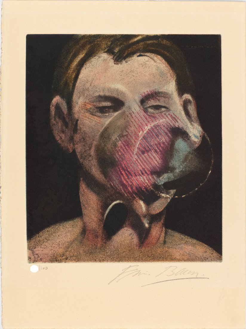 FRANCIS BACON - "PORTRAIT OF PETER BEARD" - Signed etching and aquatint (1 of 4)