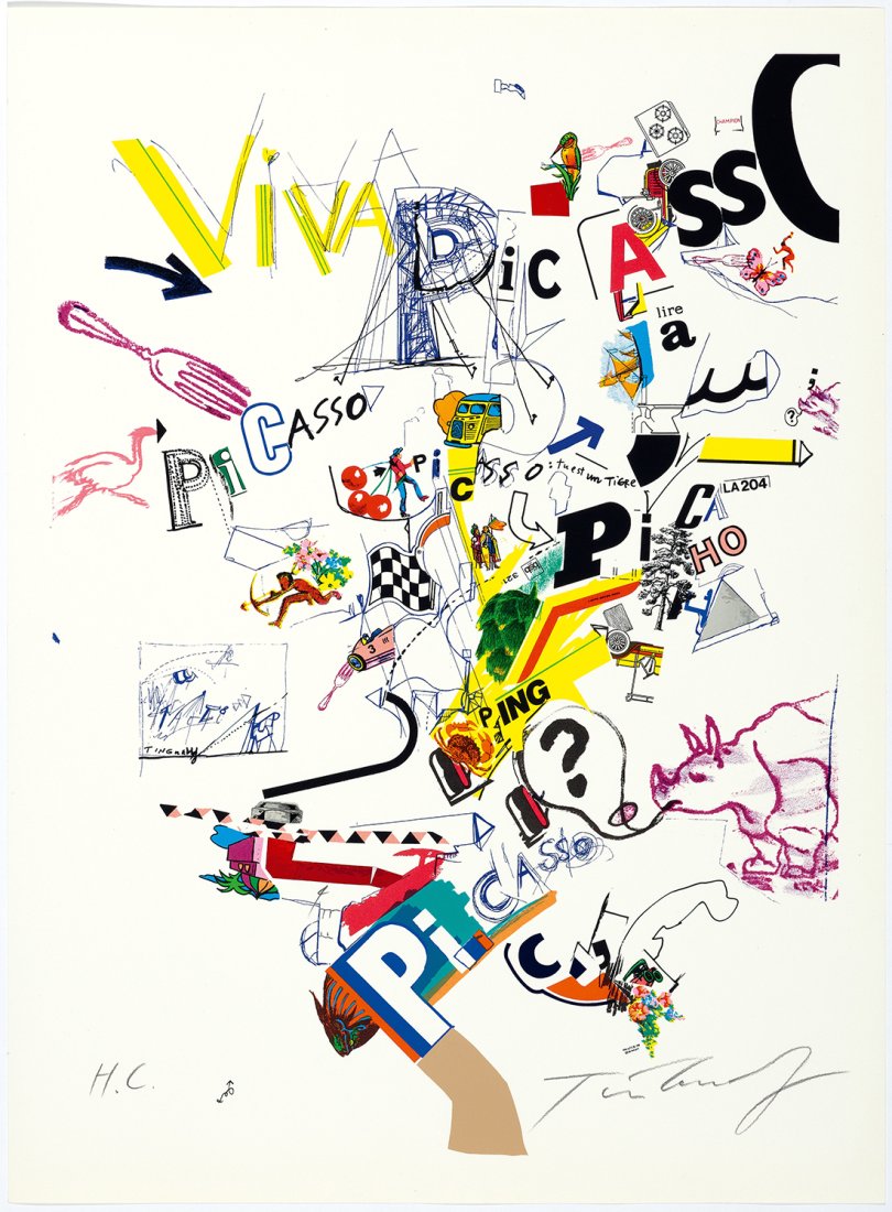 JEAN TINGUELY - "VIVA PICASSO" - Signed litograph (1 of 4)