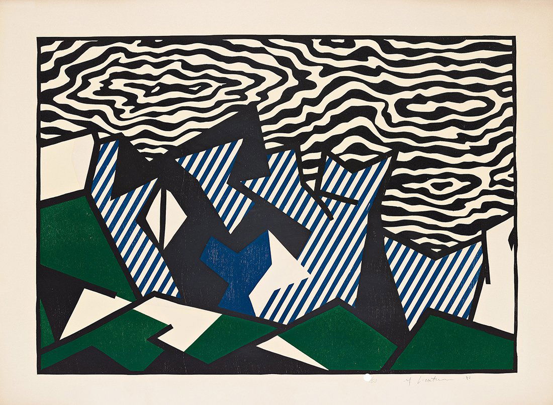 ROY LICHTENSTEIN - "MORTON A. MORT" - Signed woodcut (1 of 4)