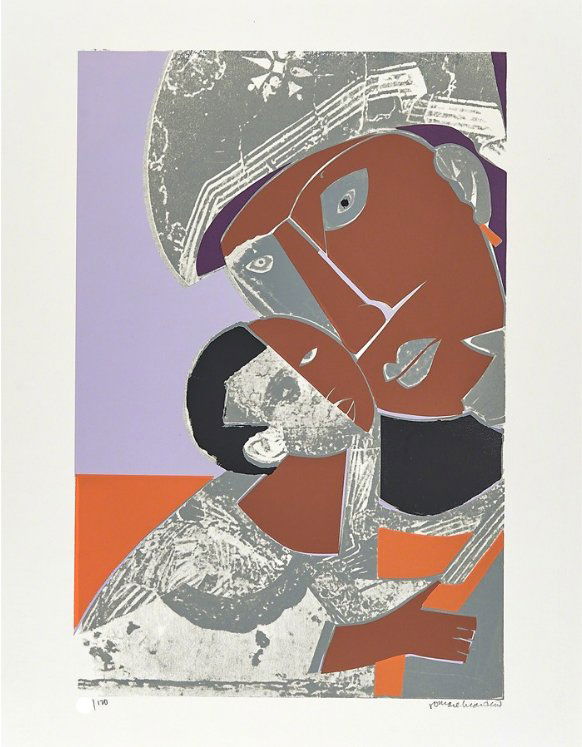 ROMARE BEARDEN - "MOTHER AND CHILD" - Signed screenprint (1 of 3)