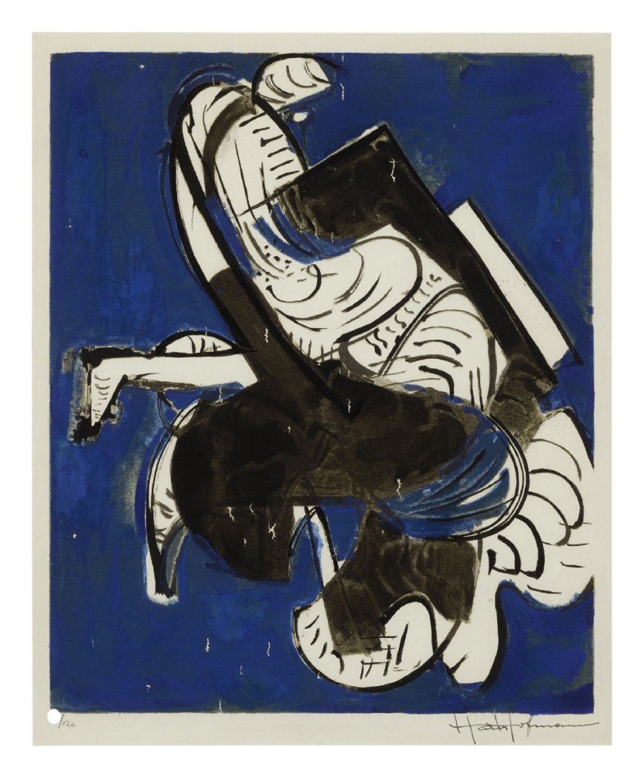 HANS HOFMANN - "COMPOSITION IN BLUE" - Signed screenrpint (1 of 4)
