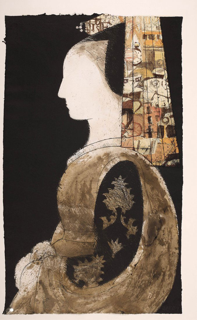 MANOLO VALDES - "From: RETRATO DE MUJER CON MANTILLA" - Signed etching and aquatint (1 of 4)