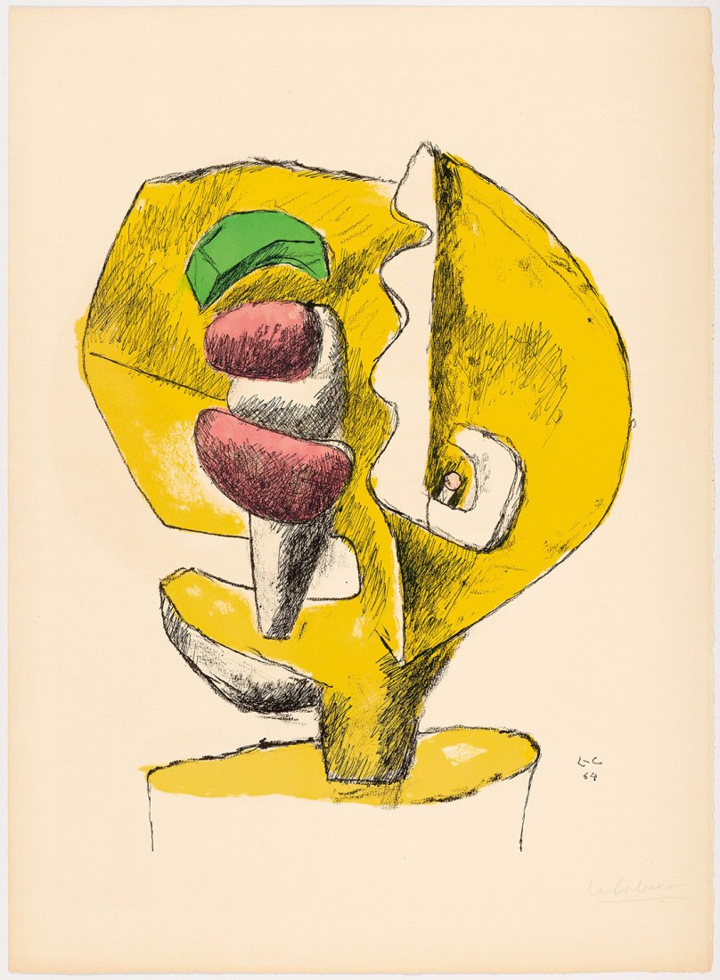 LE CORBUSIER - "ETUDE SCULPTURE" - Signed litograph (1 of 3)