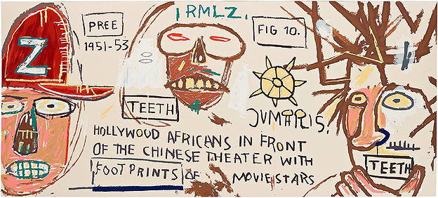 JEAN-MICHEL BASQUIAT (after) - "HOLLYWOOD AFRICANS IN FRONT OF THE CHINESE THEATRE WITH FOOTPRINTS O (1 of 5)