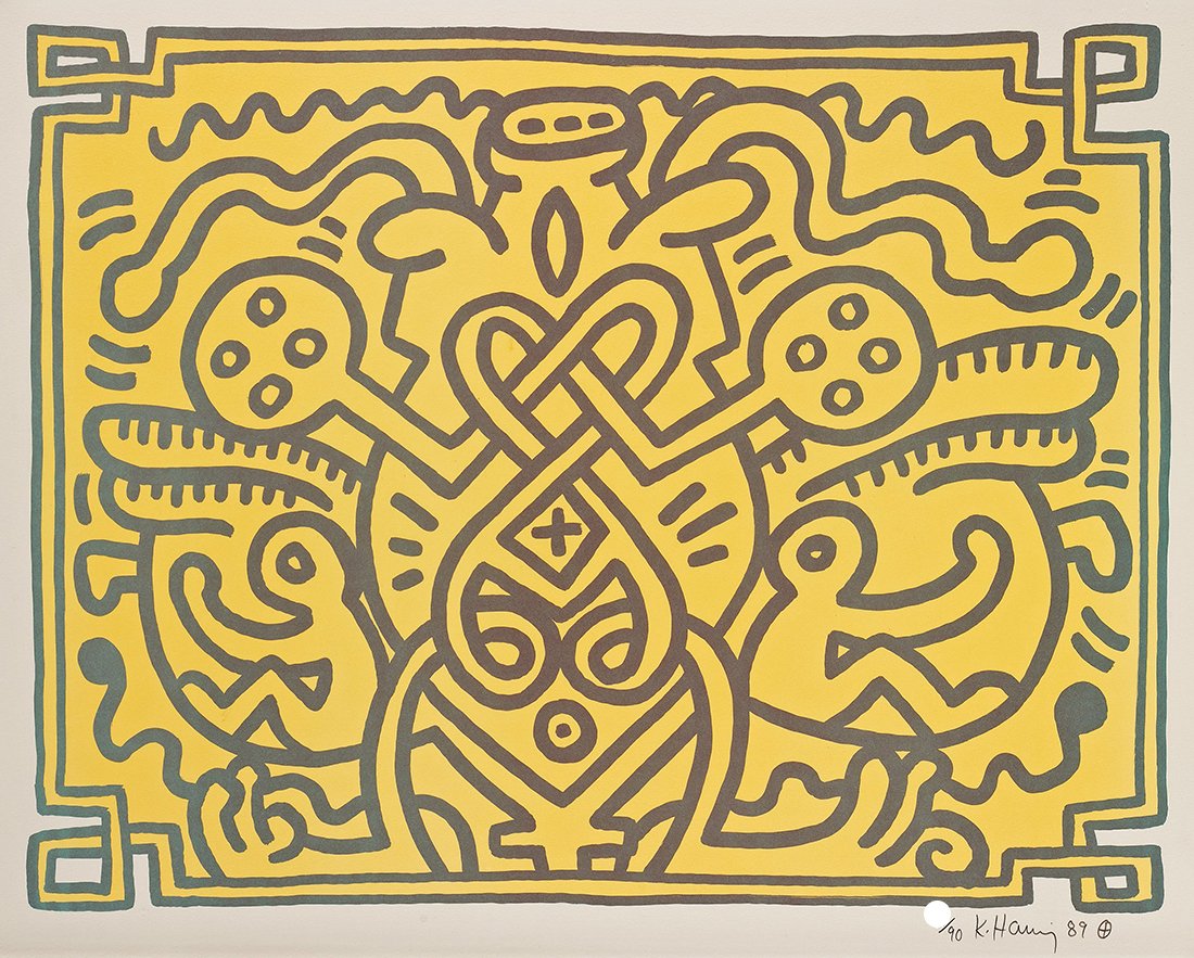 KEITH HARING - "CHOCOLATE BUDDHA 4" - Signed litograph (1 of 3)