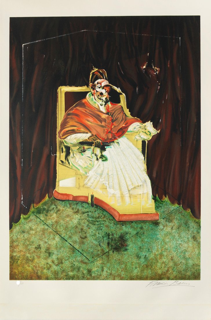 FRANCIS BACON - "STUDY FOR THE PORTRAIT OF POPE INNOCENT X after Velasquez" - Signed lithograph (1 of 4)