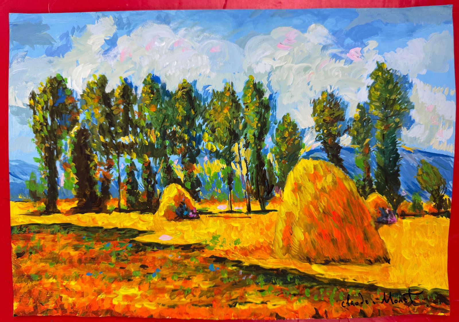 Claude Monet French (Drawing on Paper Painting) Style of (1 of 4)