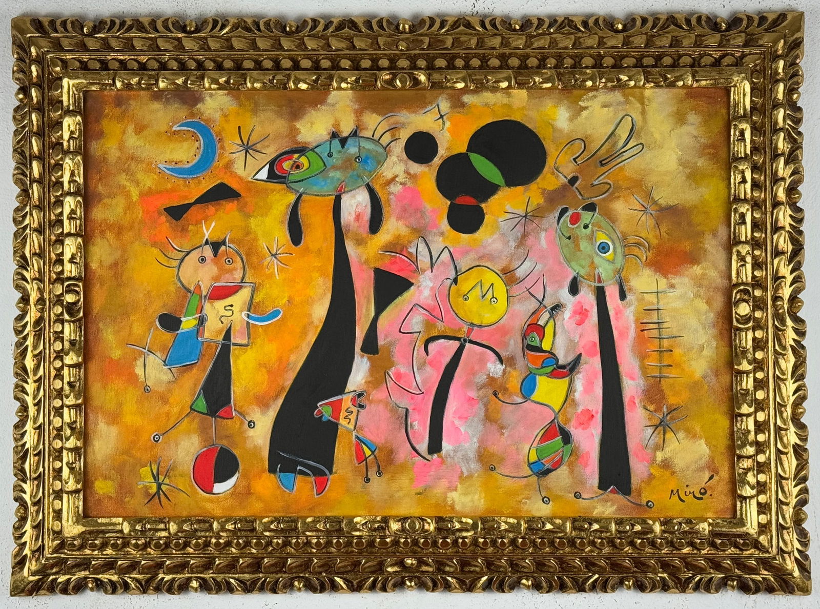 Joan Miró (Oil on canvas painting) Style of (1 of 9)
