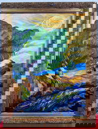 Vincent van Gogh (Oil on wood painting) Style of