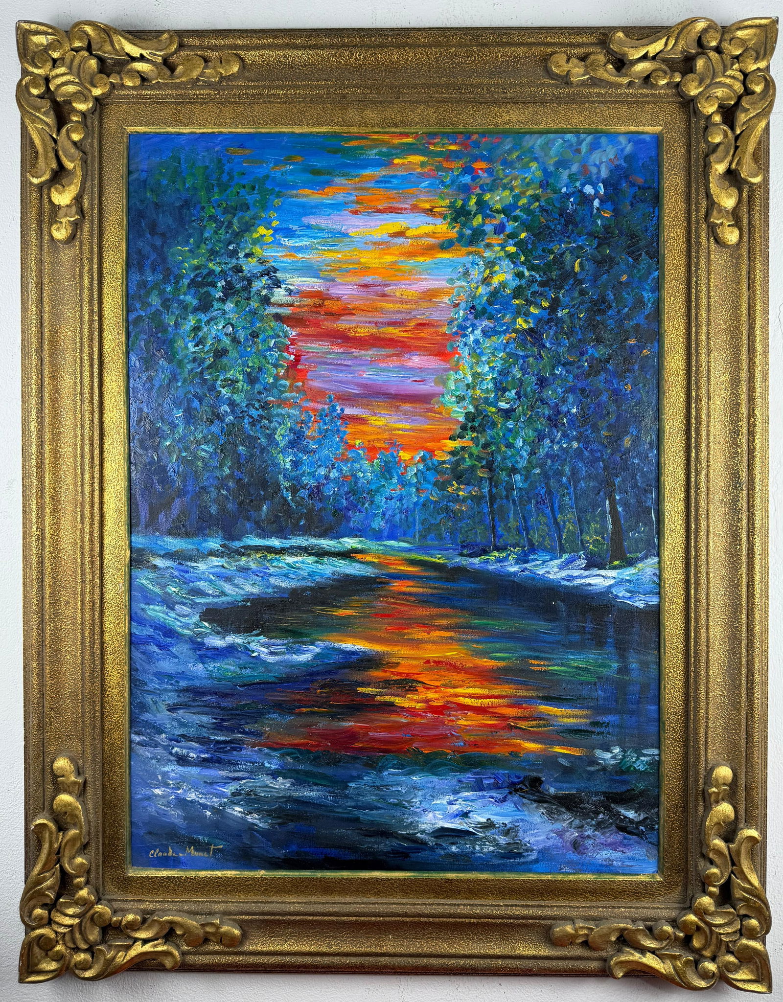 Claude Monet French (Oil on canvas painting) Style of (1 of 6)