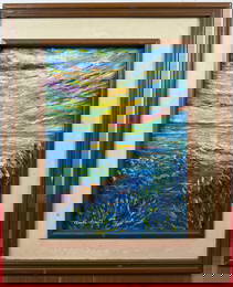 Claude Monet French (Oil on Cardboard painting) Style of