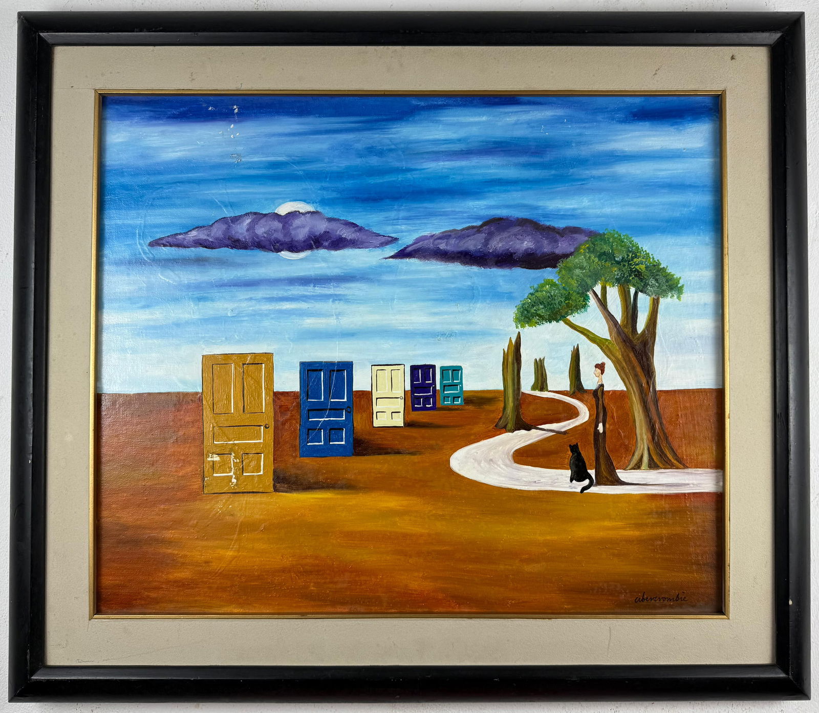 Gertrude Abercrombie (Oil on wood painting) Style of (1 of 4)