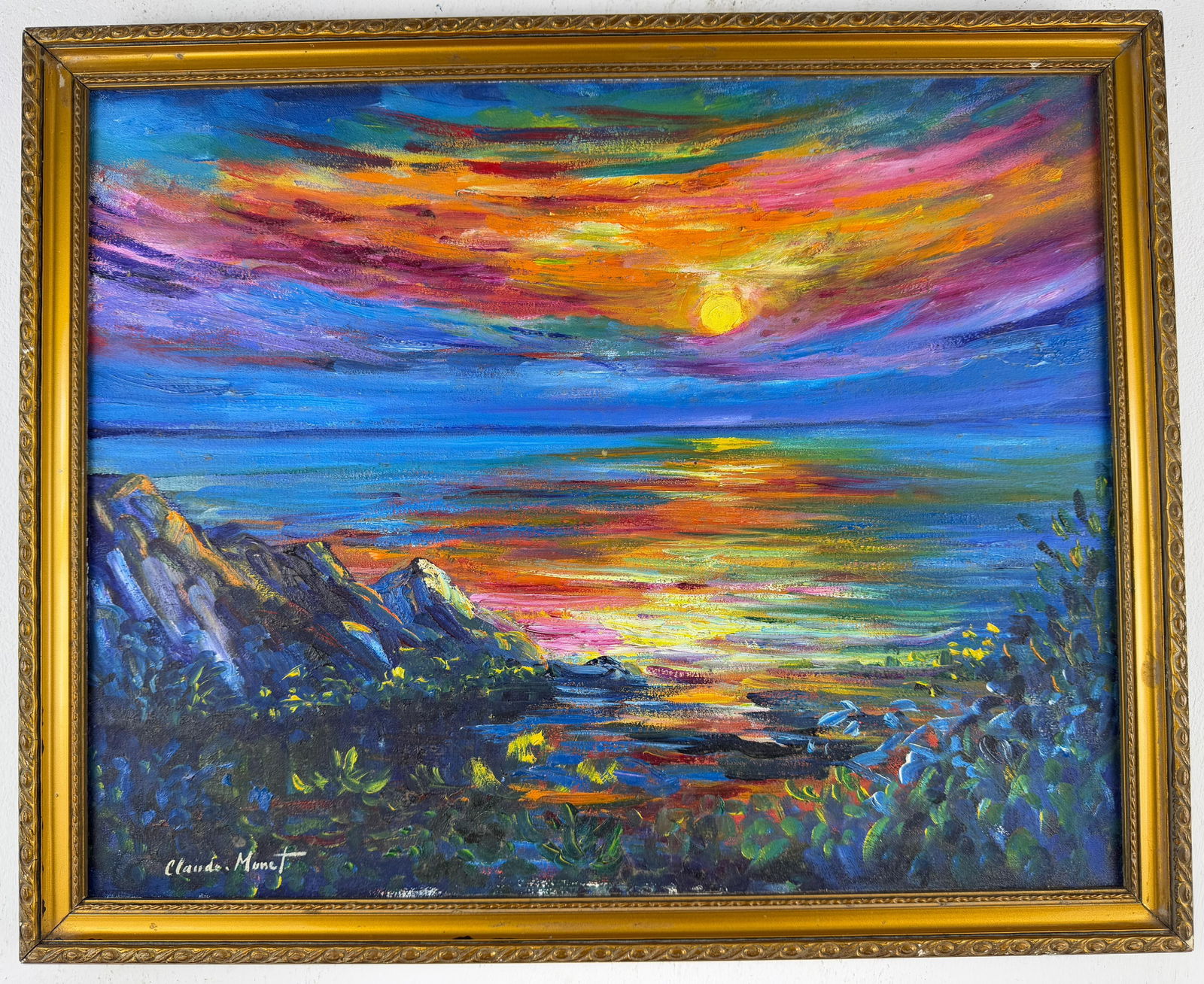 Claude Monet French (Oil on canvas painting) Style of (1 of 5)