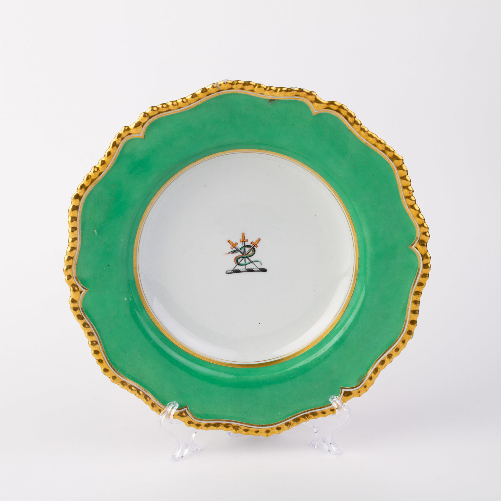 Flight Barr & Barr Worcester Porcelain Crested Plate 19th Century (1 of 5)