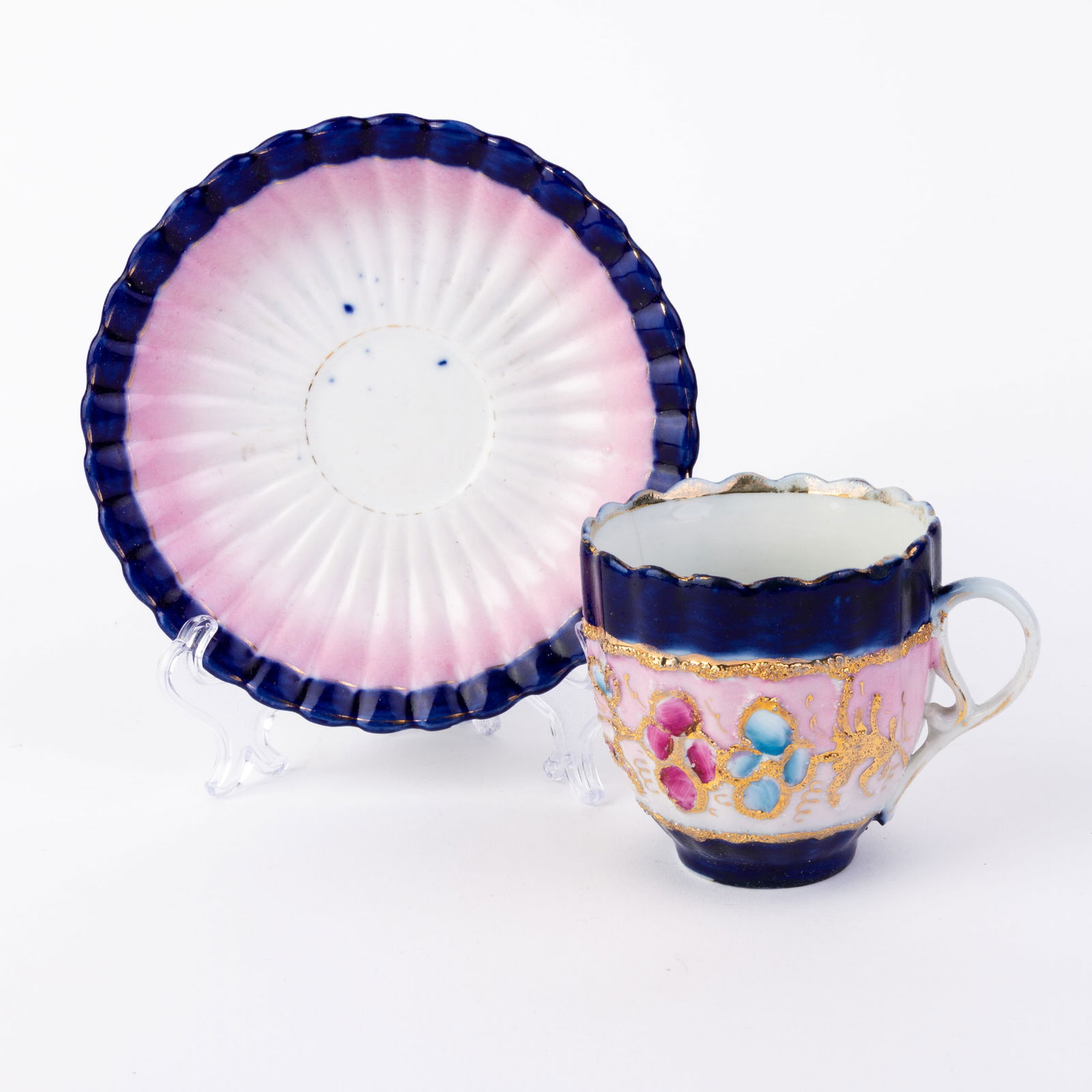 German Lustreware Porcelain Moustache Cup 19th Century (1 of 9)