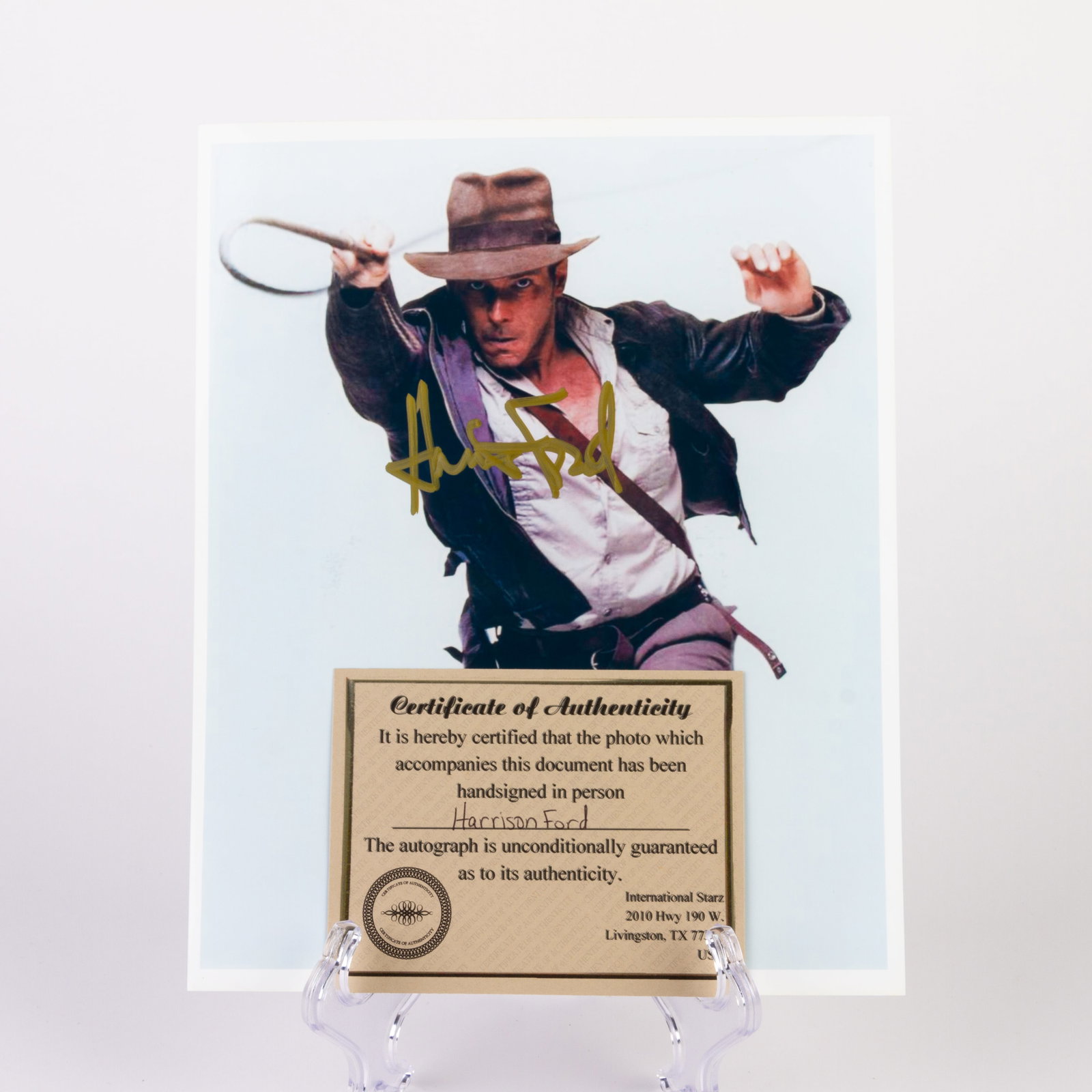 Harrison Ford Indiana Jones Certified Autograph (1 of 5)