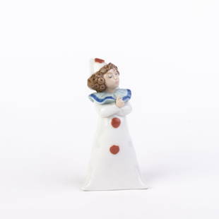 Nao Lladro Fine Porcelain Sculpture Harlequin Pierrot: DIMENSIONS APPROX 14.5x8x4.5CM