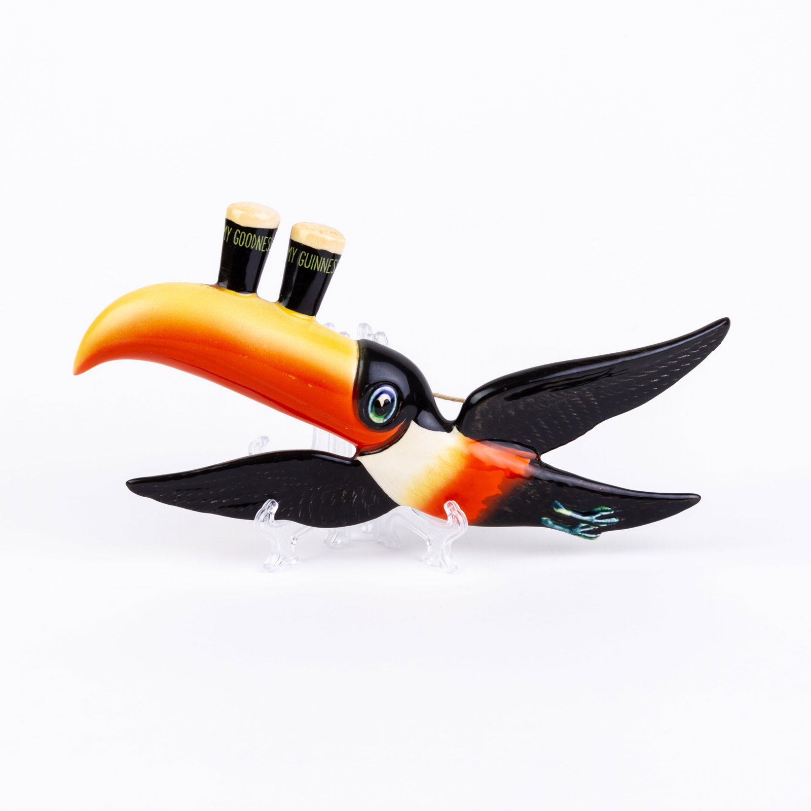 Carlton Ware Guiness Pelican Advertising Wall Plaque: DIMENSIONS APPROX 23x11x3CM.