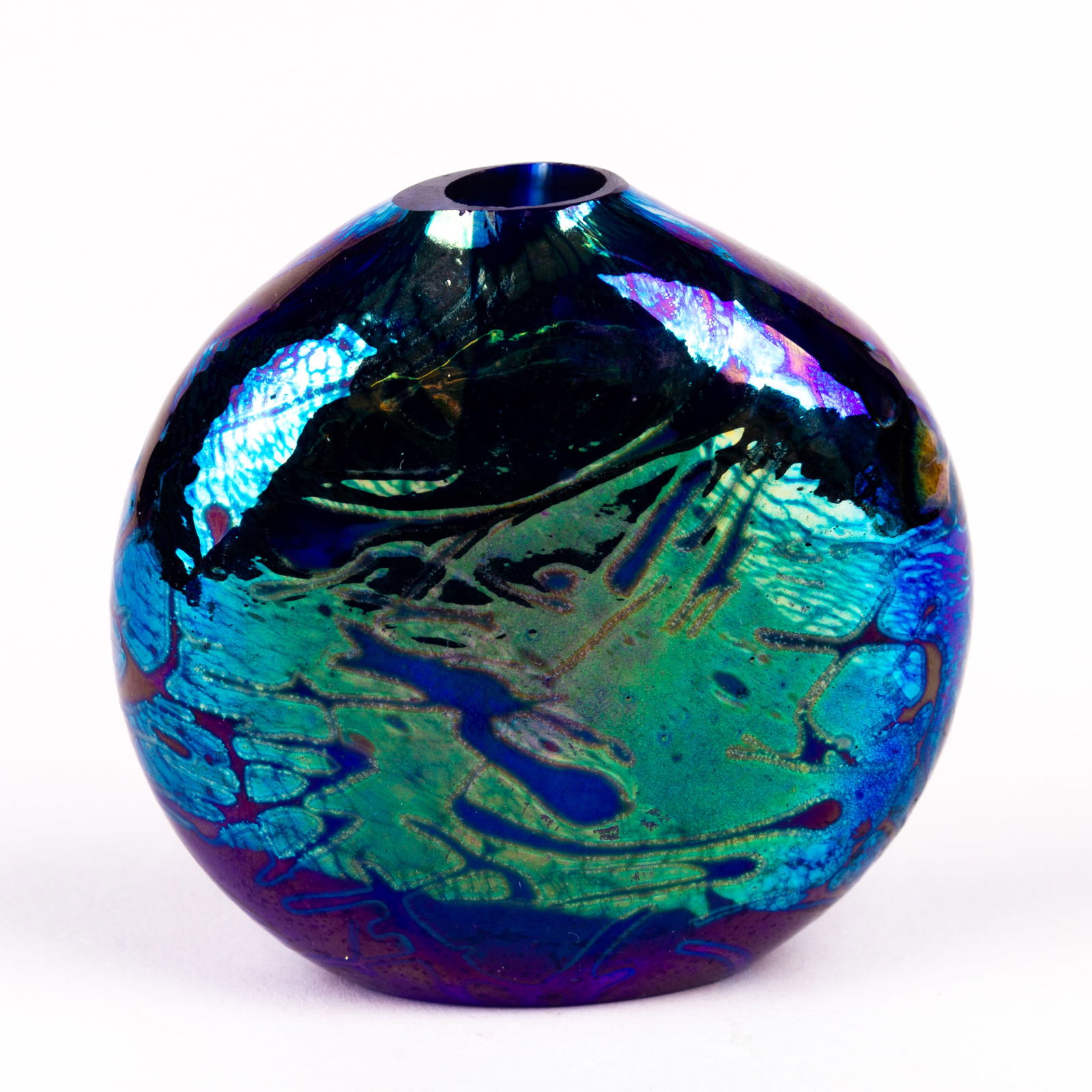 Signed Iridescent Glass Designer Vase (1 of 7)