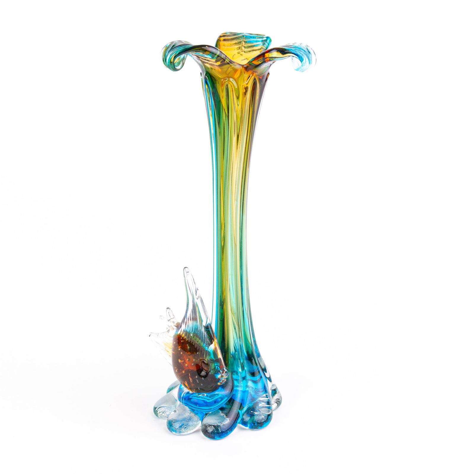 Murano Venetian Glass Designer Fish Vase (1 of 5)