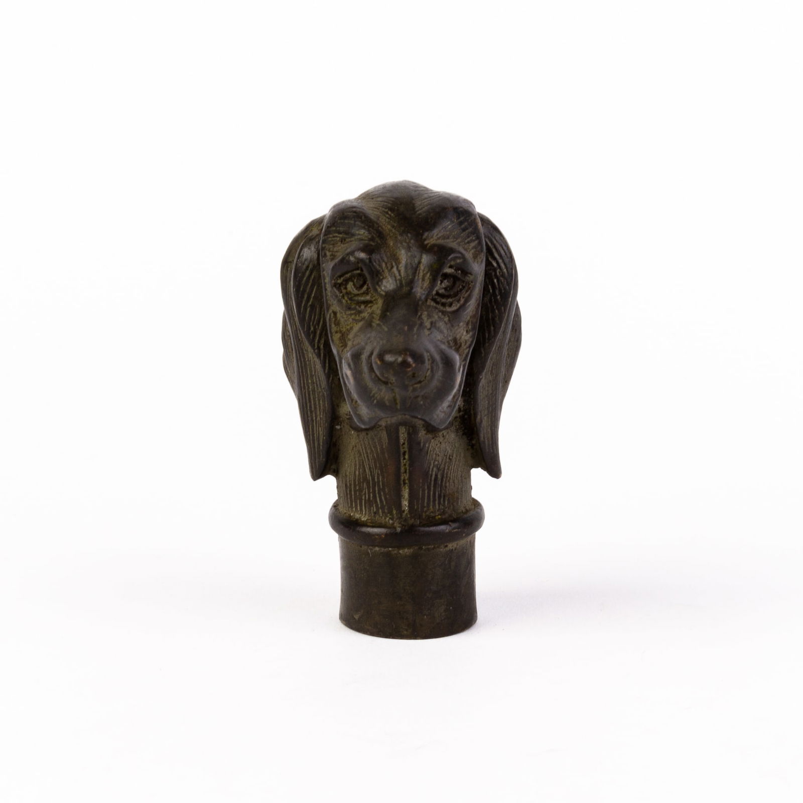 Gilded Bronze Dog Cane Handle (1 of 5)