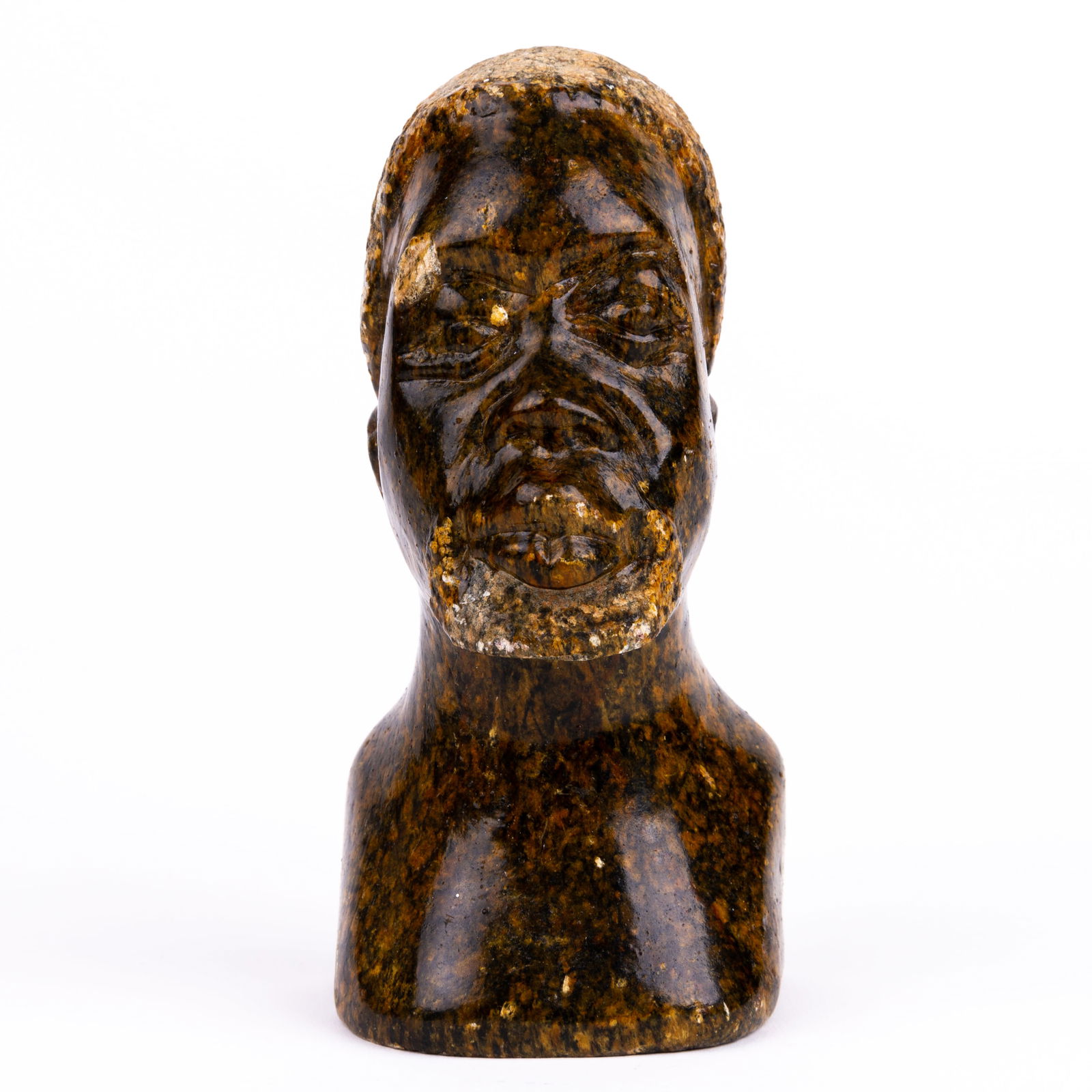 African Hardstone Sculpture Bust of a Man (1 of 5)