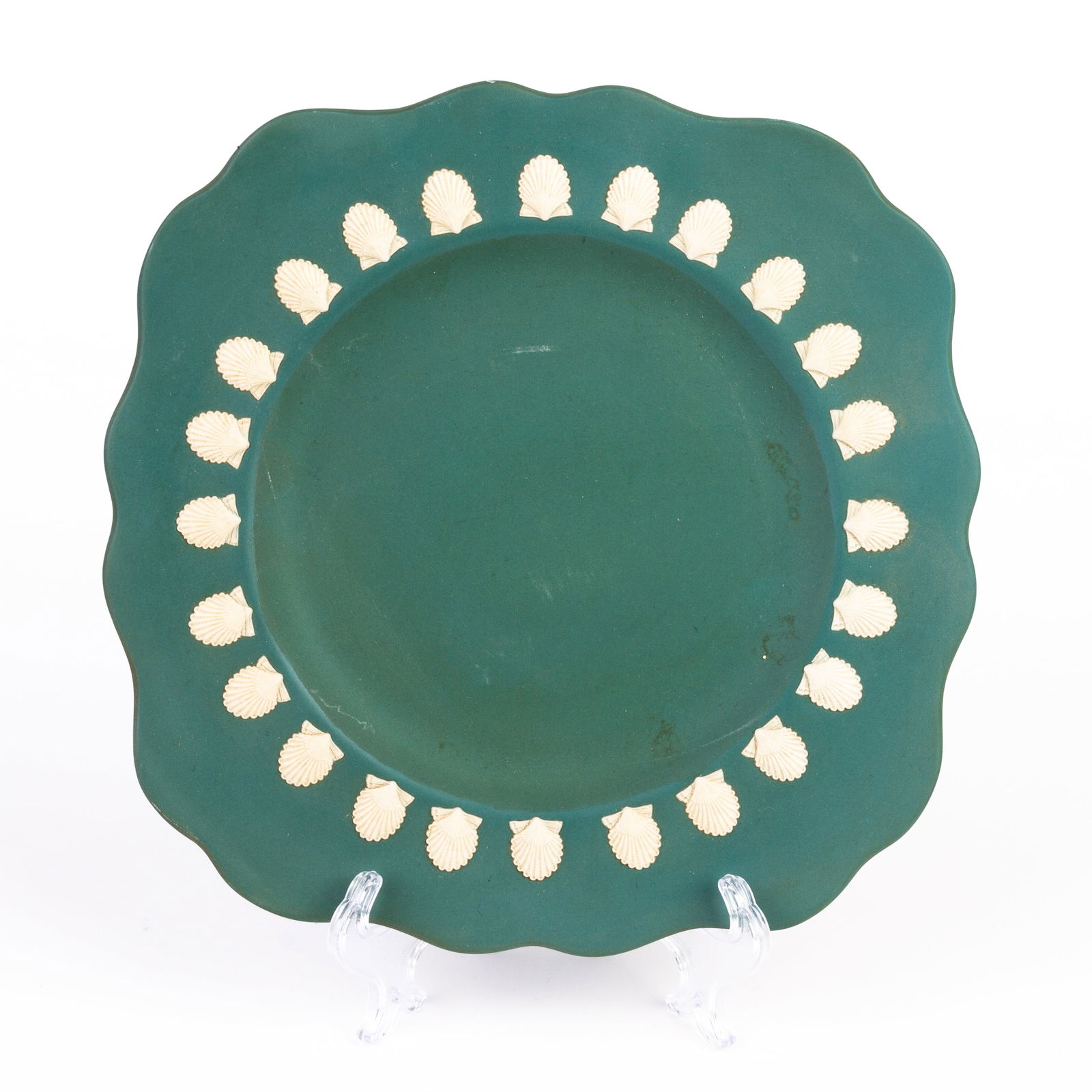 Wedgwood Teal Green Jasperware Seashell Tray (1 of 5)