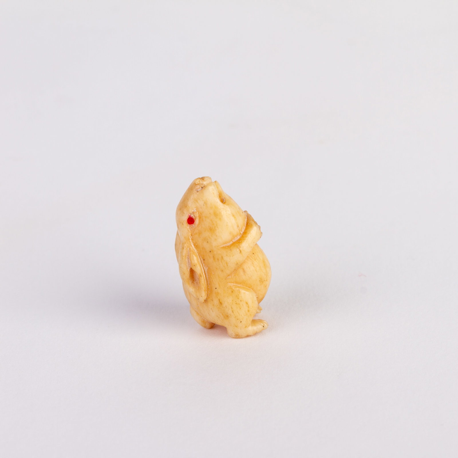 Japanese Tagua Nut Rabbit Netsuke Inro Meiji (1 of 5)