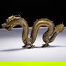 Chinese Swirling Brass Dragon Sculpture