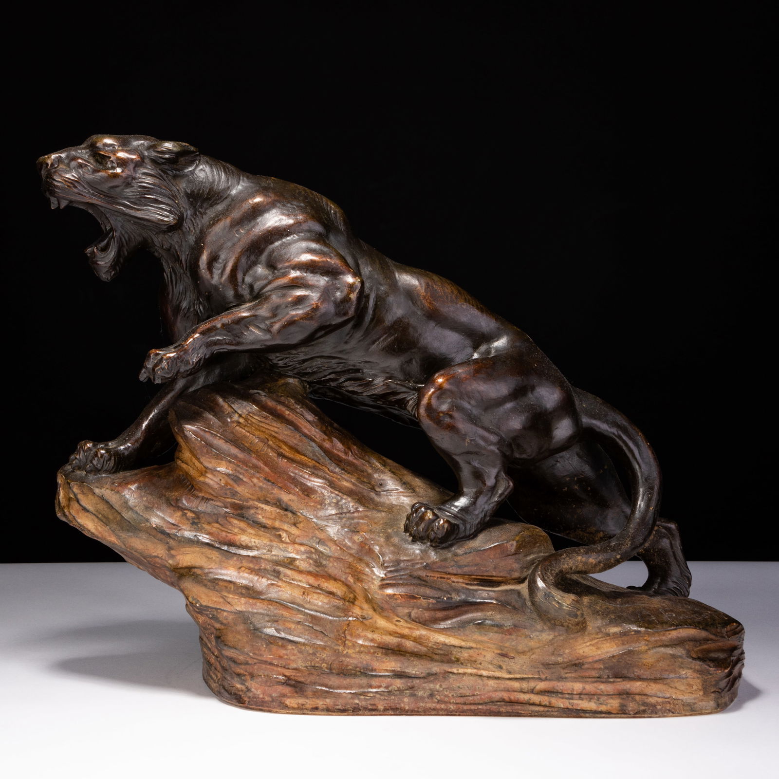 Armand Fagotto Art Deco Signed Ceramic Tiger Sculpture (1 of 6)