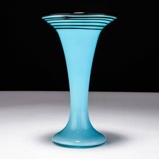 Loetz Glass Michael Powolny Vase ca. 1915: MEASURES APPROX 19 X 11CM.