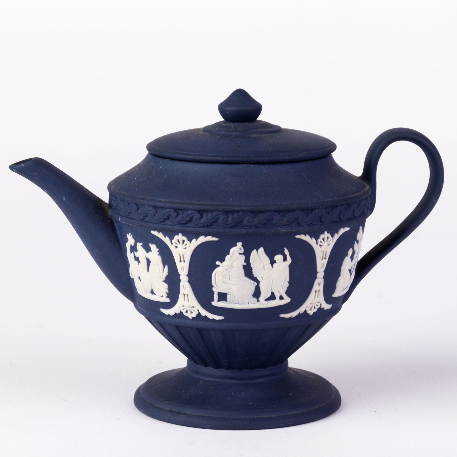Certified "Icarus Teapot" Wedgwood Portland Blue Jasperware (1 of 7)