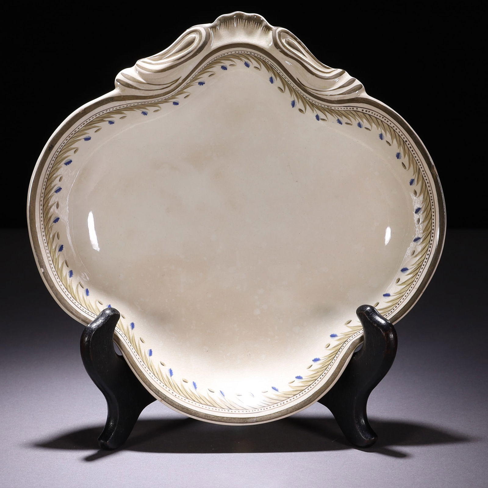 Georgian 18th Century Wilson Pearlware Dish (1 of 2)