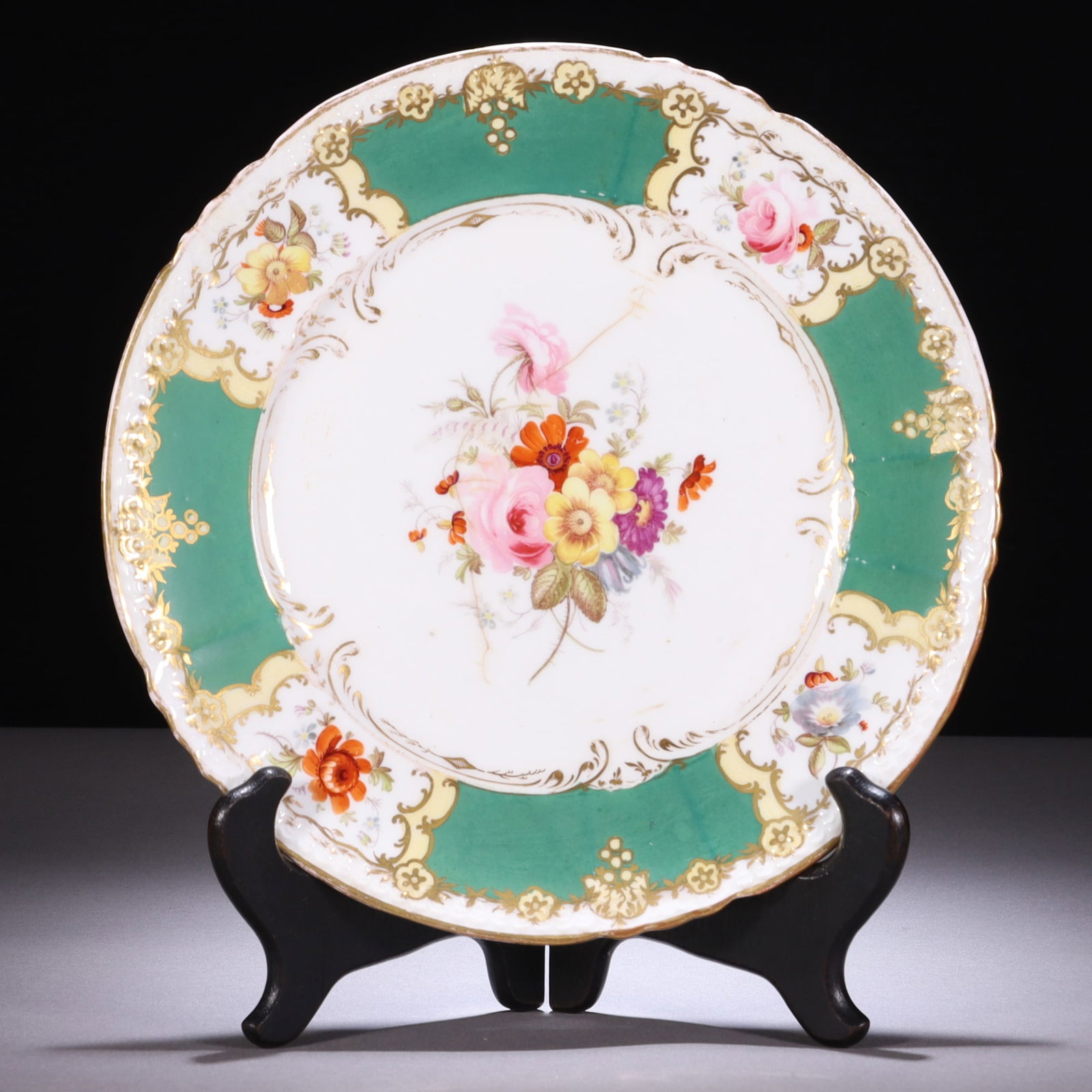 Georgian 18th Century Samuel Alcock Porcelain Painted Plate: Please carefully study all photographs