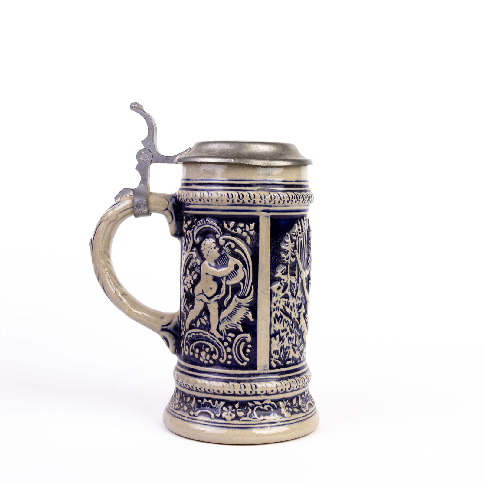 German Westerwald Salt Glazed Pottery Tankard Beer Stein (1 of 6)