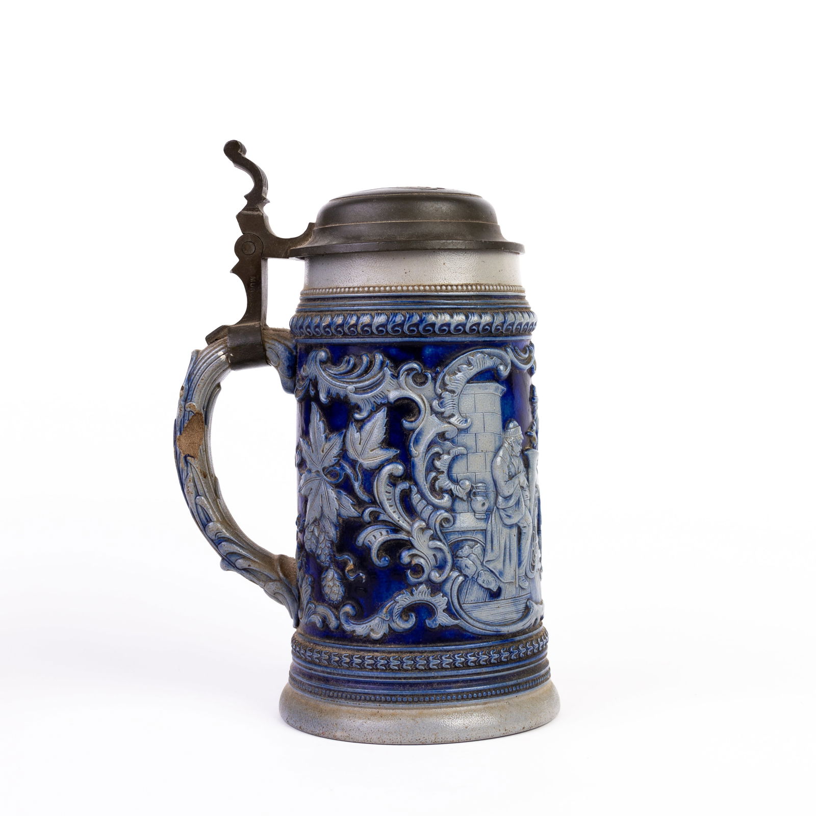 German Westerwald Salt Glazed Pottery Tankard Beer Stein (1 of 7)