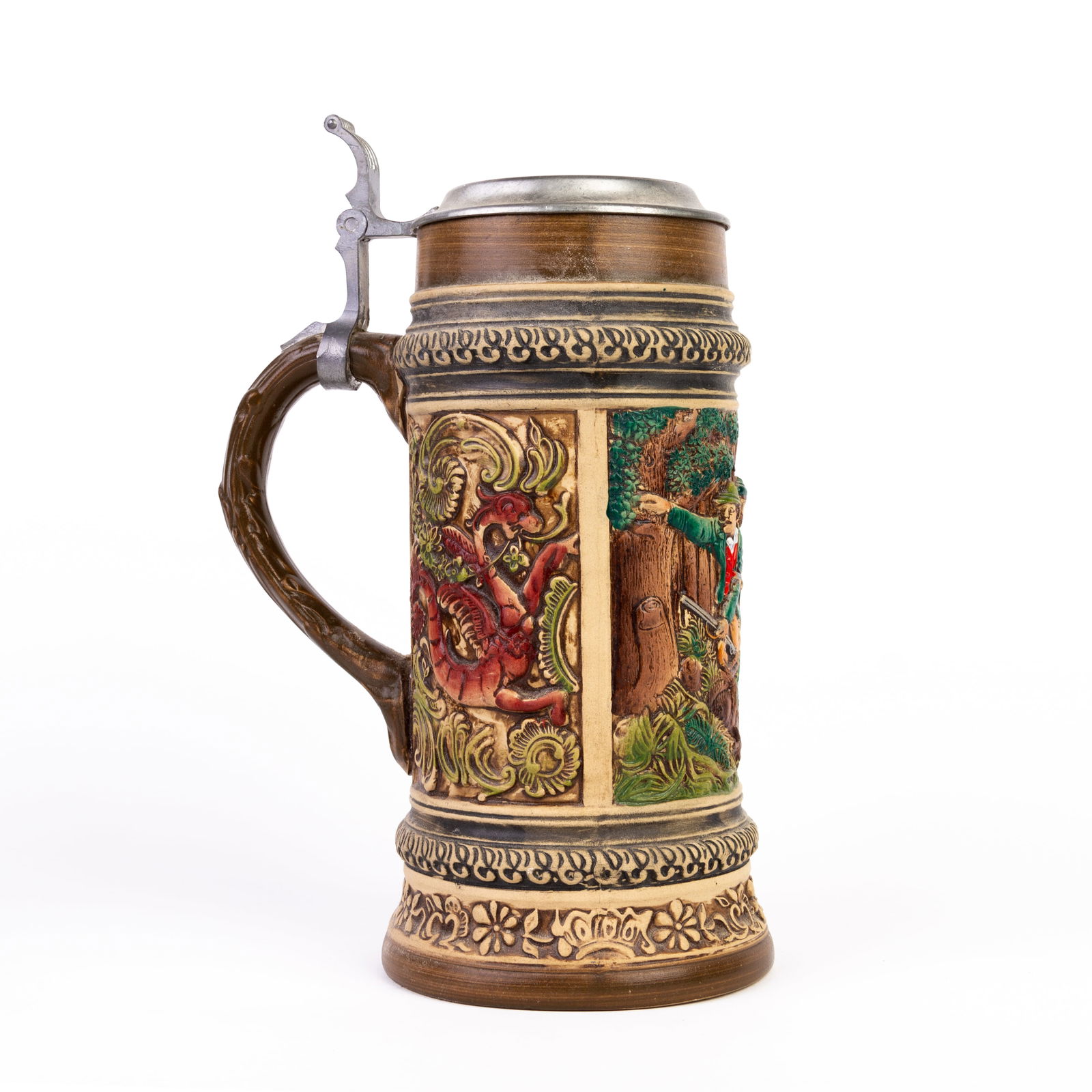 German Westerwald Salt Glazed Pottery Tankard Beer Stein (1 of 6)