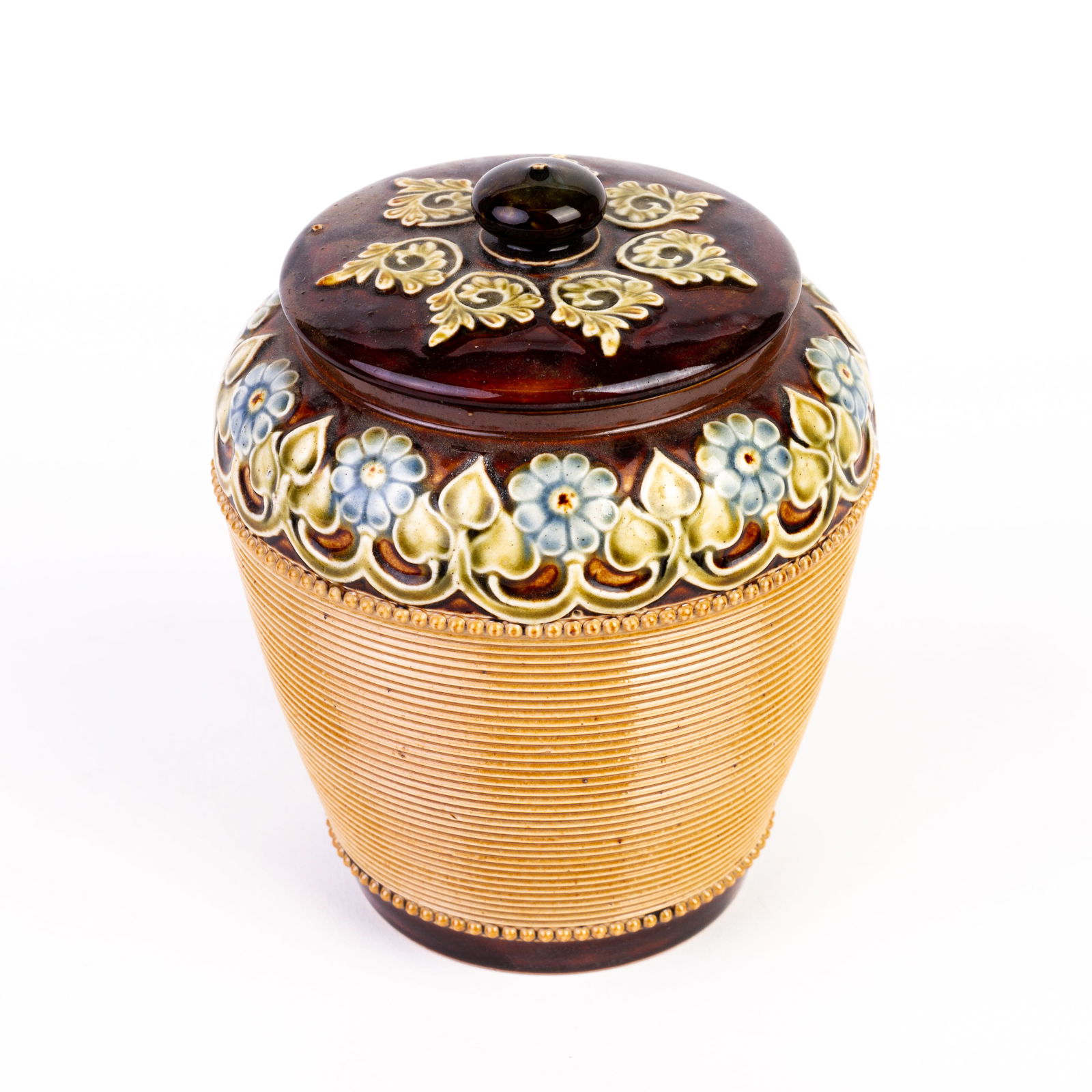 Royal Doulton Lambeth Ceramic Tobacco Jar 19th Century (1 of 6)