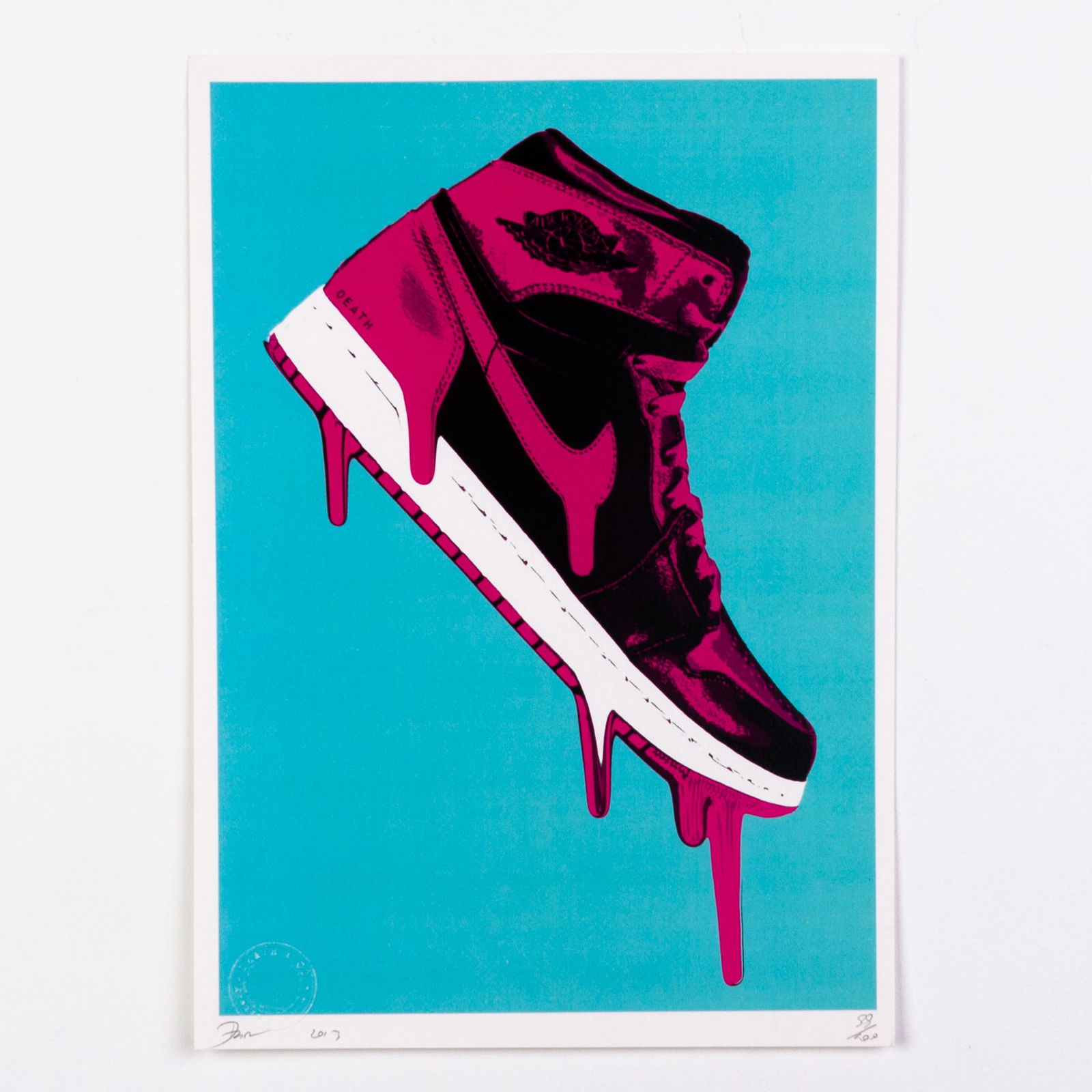 Death NYC Signed Limited Ed Pop Art Print Nike Sneaker (1 of 5)
